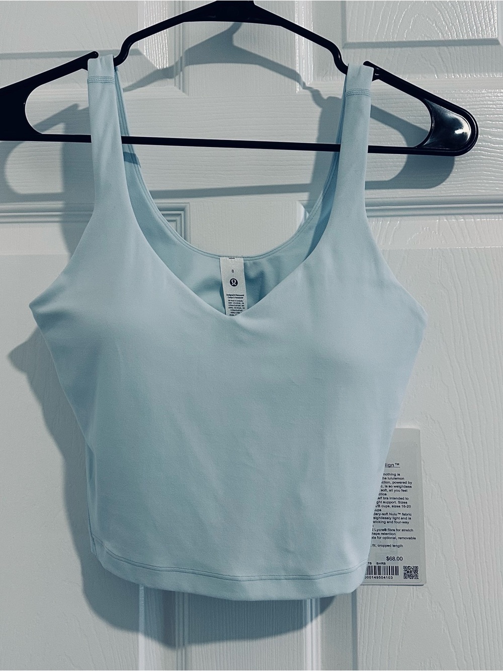Lululemon Align Tank Top A/B Cup Sheer Blue Size 8-NWT